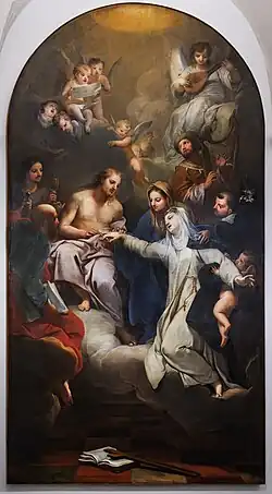 Mariage mystique de saint. Catherine de Sienne en présence d'autres saints Complexe de santa Caterina, Trévise