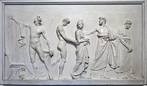 Achille livrant Briséis aux hérauts d'Agamemnon Antonio Canova Museo Correr