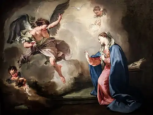 L'Annunciazione, de Giambattista Pittoni, 1757, Sala Paladiana