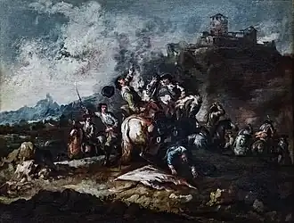 Bataille entre chevaliers Pinacoteca Egidio Martini