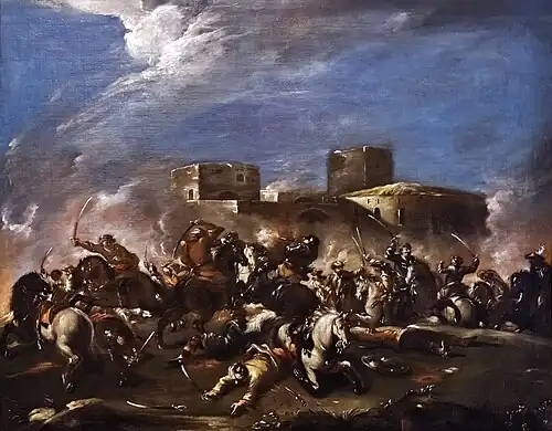 Scène de bataille Gianantonio Guardi