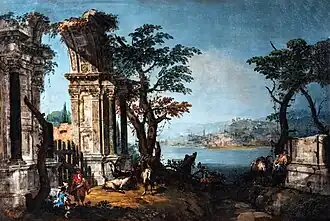 Caprice avec un arc classique et des chèvres, , Galeries de l'Académie de Venise