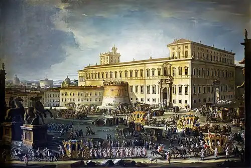 Cortège de Pietro Mocenigo au Quirinale (1761) par Antonio Joli