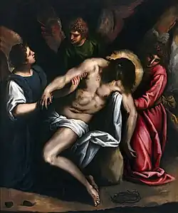 Christ mort soutenu par trois anges, Galeries de l'Académie de Venise, 1612.