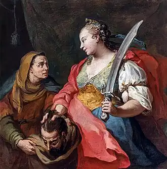 Judith avec la tête d'Holopherne, Ca' Rezzonico, Venise.