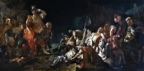 La Mort de Darius par  Giambattista Piazzetta