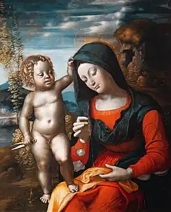 Madone à l'Enfant, cousant, Galeries de l'Académie de Venise.