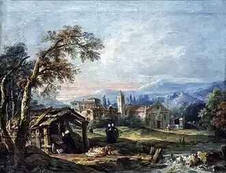 Paysage avec quelques moines et une petite église, Pinacothèque Egidio-Martini