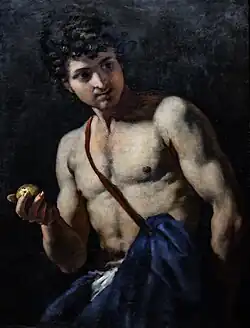 Pâris avec la pomme d'or Johann Carl Loth