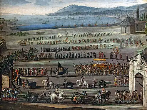 Les funérailles du doge Francesco Morosini à Nauplie par Alessandro Piazza Musée Correr