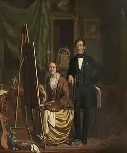Elisabeth Kiers-Haanen&nbsp;(en) et son mari Petrus, 1845