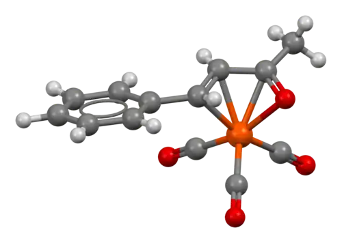 Structure 3D déterminée par cristallographie (forme monoclinique).