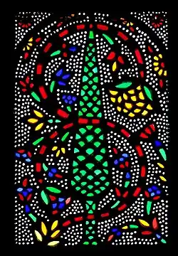 Égypte : Vitrail d'une demeure (XVIIIe-XIXe&nbsp;siècle).