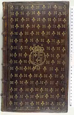 Reliure à semis aux armes de Marie de Médicis.