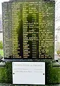 Monument aux morts de Cléguer : liste des morts pour la France, partie 2.