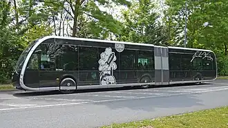 Bus (sans livrée colorée) de la n1, à Longueau.
