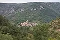 Peyreleau depuis Le Rozier & Gorges de la Jonte.