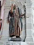 Église Saint-Pierre-et-Saint-Paul, statue de saint Pierre.