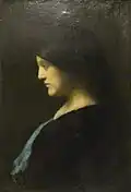 Madeleine en alsacienne de profil (Jean-Jacques Henner, 1901, Fondation des Artistes, inv.123)