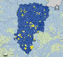 Candidat arrivé en tête au 2d&nbsp;tour par commune.  Emmanuel MacronMarine Le PenÉgalité