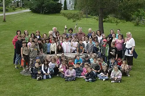 78 élèves de l’école Bon-Pasteur de Sainte-Monique participent à la réalisation du Tacon Site du Sacré.