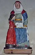 Église Saint-Mélaine de Morlaix : groupe statuaire représentant sainte Anne et la Vierge Marie (XVe&nbsp;siècle)