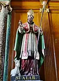 Eglise Saint-Onneau d'Esquibien : statue de saint Alar.