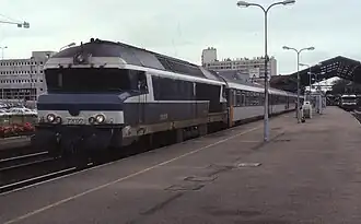 La CC 72022, voie no 2, en 1991.