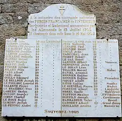 25 des 50 résistants exécutés par les Allemands le 13 juillet 1944 au fort de Penthièvre étaient de Locminé.