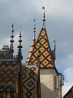 Motifs de tuiles vernissées des Hospices de Beaune