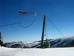 Depuis le sommet du TK de la Charbonnière, vue sur les pistes de l'Audibergue.