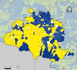Candidat arrivé en tête au 2d&nbsp;tour par commune.  Emmanuel MacronMarine Le PenÉgalité