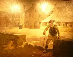 Arthur Midy : Vieux breton Place des Halles Le Faouët (1914, musée du Faouët)