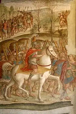 Fresque de Jacopo Ripanda, Campagne contre les Tolistobogiens.