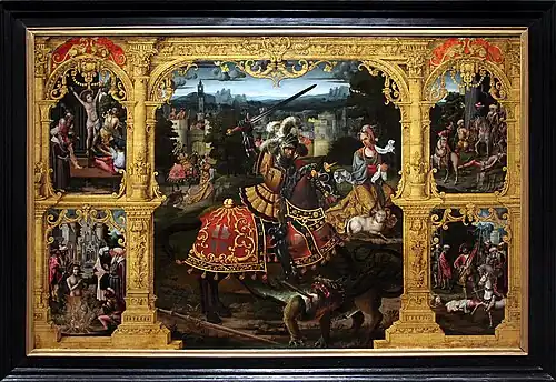 « La Légende de Saint Georges » d’après Lancelot Blondeel, réalisée vers 1535-1540.