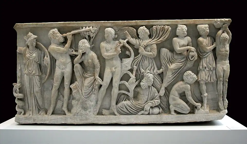 Саркофаг с изображением Аполлона и Марсия