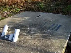 Emplacement des 3 antennes bande L, proche PB5, démantelées.