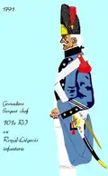 101e&nbsp;régiment d’infanterie de ligne de 1791 à 1792