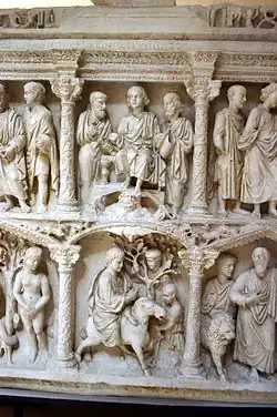 Sarcophage de Junius Bassus, musées du Vatican, v. 360.