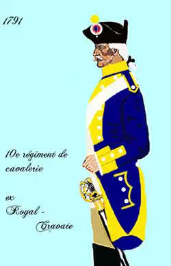 10e&nbsp;régiment de cavalerie de 1791 à 1803