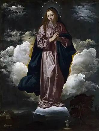 La Vierge avec le nimbe en étoiles (Vélasquez).