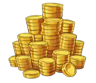 Pile de pièces d'or.