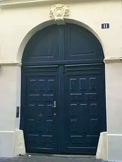 Porche d'entrée de l'hôtel particulier du no&nbsp;11