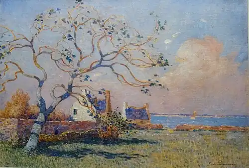 Ferdinand du Puigaudeau : Le Vieux figuier à Pénerf (huile sur toile).