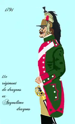 11e&nbsp;régiment de dragons à partir de 1791