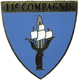 Insigne de la 11e&nbsp;compagnie du 43e&nbsp;régiment d'infanterie (vers 1990)