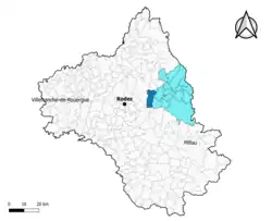 Bertholène dans l'intercommunalité en 2020.