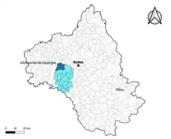 Colombiès dans le canton de Ceor-Ségala en 2020.