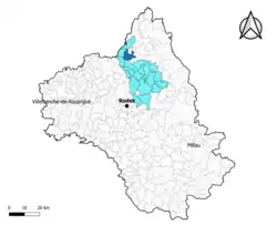 Entraygues-sur-Truyère dans l'intercommunalité en 2020.
