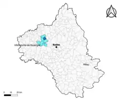 Escandolières dans l'intercommunalité en 2020.